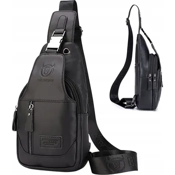 BULLCAPTAIN PÁNSKÁ KOŽENÁ TAŠKA PŘES RAMENO CROSSBODY BATOH CESTOVNÍ ČERNÁ
