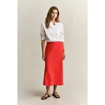 SUKNĚ GANT FLARED LINEN BLEND SKIRT PERFECT RED