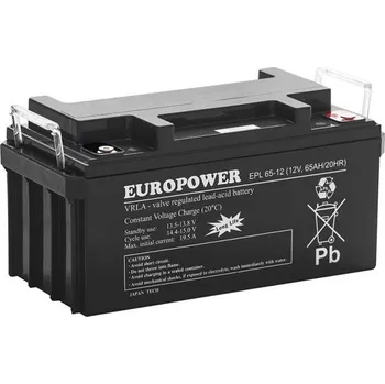 Trakční baterie EUROPOWER Baterie AGM EPL řady EPL 12V 65Ah (životnost 15 let)