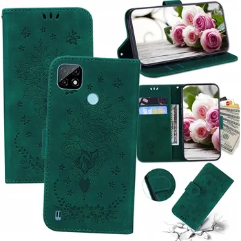 Pouzdro na mobilní telefon Flipové pouzdro pro Realme C21, zelené