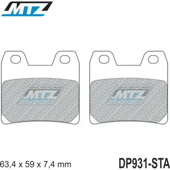 Destičky brzdové DP931-STA - směs Standard DP931-STA
