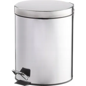 Odpadkový koš ODPADKOVÝ KOŠ S VÍKEM STŘÍBRNÝ NEREZOVÁ OCEL 5 L 27 X 20,5 X 26 CM