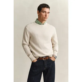 Pánský svetr SVETR GANT COTTON BLEND C-NECK SEED MELANGE