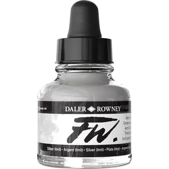 Daler Rowney FW Akrylový tuš Silver Imitation 29,5 ml 1 ks