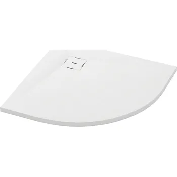 Sprchová vanička Calce bílá - čtvrtkruhová sprchová vanička 90x90, Mineralite W31R5509009