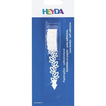 Lepicí páska HEYDA Samolepicí papírová krajka - lístky 14 mm x 2 m