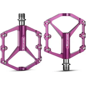 Pedál na kolo WEST BIKING Pedály na kolo s ložisky FIALOVÁ
