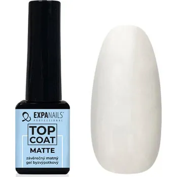 Lak na nehty EXPA-nails UV/LED Gel Top Coat Matte - bezvýpotkový závěrečný matný lesk Objem: 5 ml
