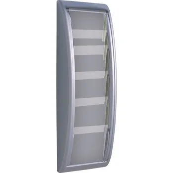 Závěsný držák na prospekty Marseille, 5 přihrádek, stříbrný