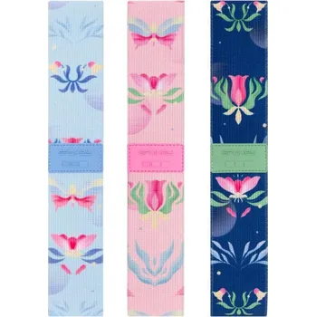 Spokey THE BLOOM BAND SET Sada 3 posilovacích textilních gum + obal (bez orig. kartonu)