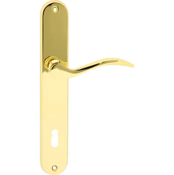 Dveřní kování COBRA KRISTINA - DOPRODEJ Provedení: BB (pokojový klíč), Povrch: OLV - mosaz leštěná lesklá, Rozteč: 72 mm