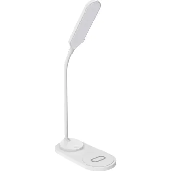 Lampička Mobilly stolní LED lampička s bezdrátovou nabíječkou, bílá