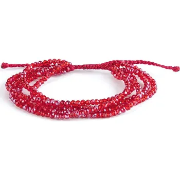 Náramek Náramek třpytivé korálky červené