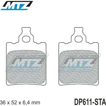 Destičky brzdové DP611-STA - směs Standard DP611-STA