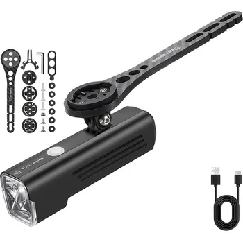 Cyklosvítilna WEST BIKING Přední světlo WEST BIKING s držákem a chronometrem NO SIZE ČERNÁ