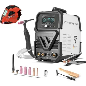 Svářečka Svářečka STAHLWERK AC/DC TIG 200 Pulse Pro Touch - výhodný SET Varianta: SET 2: svářečka s výbavou v popisu stroje + kukla profi 1180/SET2