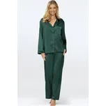 Dámské saténové pyžamo Dkaren Amina-Kpl Barva: Zelená, Velikost: S