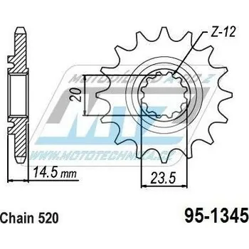 Kolečko řetězové (pastorek) 1345-14zubů MTZ - Honda CRF450L / 19-20 + CRF450RL / 21 + CRF450X / 19-21 95-1345-14