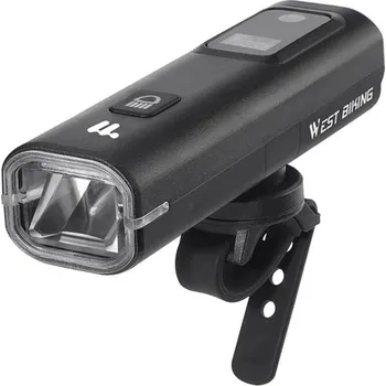 Cyklosvítilna WEST BIKING Inteligentní přední světlo na kolo NO SIZE ČERNÁ
