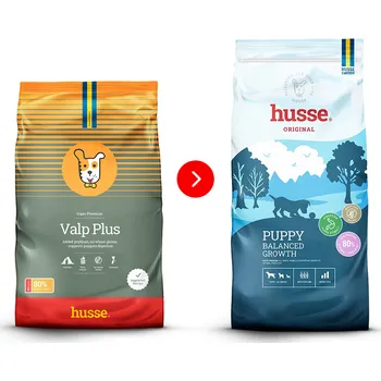 Krmivo pro psa Husse Puppy Balanced Growth (dříve Valp Plus) | Bezlepkové granule pro štěňata, březí a kojící feny Balení: 2 kg
