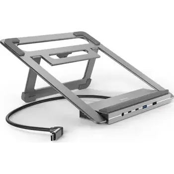 Notebook Hama USB-C dokovací stanice a stojan pro notebook Connect2Office Stand šedá (200139)