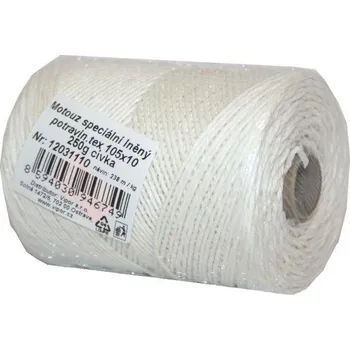 Obalový materiál VIPOR Motouz speciální lněný-potravinový.tex 105×10, 250 g, cívka 238 m