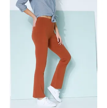 Dámské legíny Bootcut legíny s pružným pasem karamelová 46/48