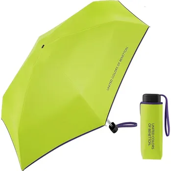 Deštník Dámský skládací deštník Ultra Mini flat Kiwi Colada 56498 zelený, Benetton