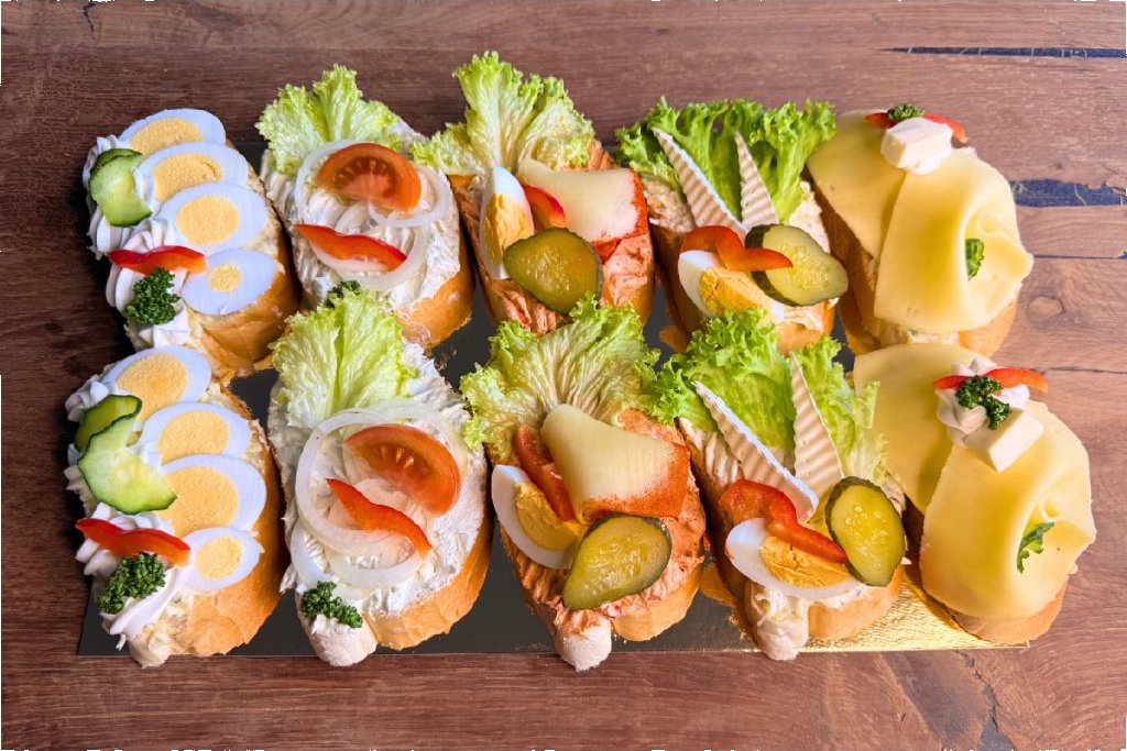 Chlebíčky vegetariánské – sada 10 ks Sada: 20 ks