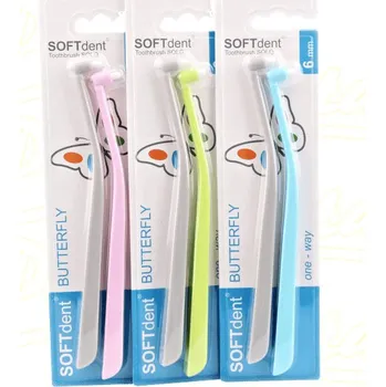 Zubní kartáček SOFTdent Butterfly Solo mix barev 2 ks