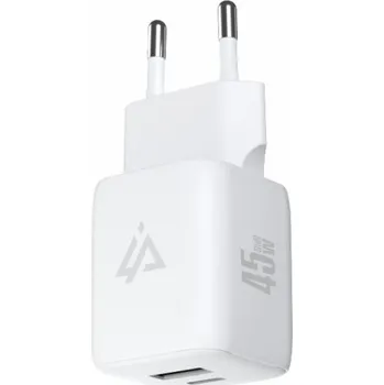 iPEAX GaN síťová nabíječka 45W (USB-C + USB-A) bílá 90010132