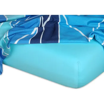 Prostěradlo Jersey prostěradlo 220x220 EXCLUSIVE světle tyrkysové