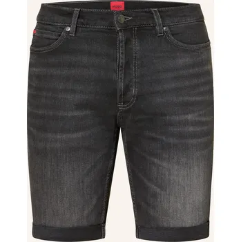Pánské oblečení Hugo Pánské Džínové Šortky 634 Tapered Fit, černá, 50