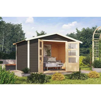 Zahradní stavba dřevěný domek KARIBU AMBERG 5 (23601) terragrau