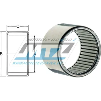 Ložisko jehlové celojehlové - rozměry: 19x26x13mm 25.5509