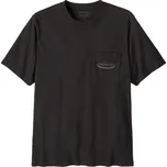 Pánské tričko Patagonia MIDWEIGHT '95 OVAL LOGO POCKET TEE - černá S