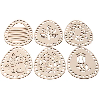 Bytová dekorace ČistéDřevo Velikonoční kraslice k obháčkování 6 ks