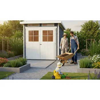 Zahradní stavba dřevěný domek KARIBU GLUCKSBURG 3 (68214) terragrau