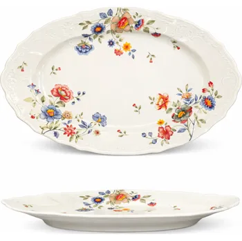 Thun 1794 BERNADOTTE servírovací ovál ivory barevné květy 340 mm