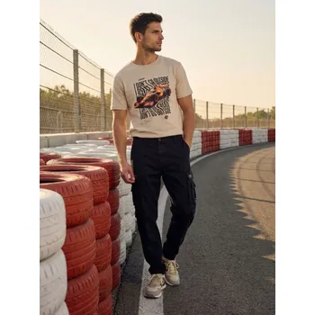 Pánské kalhoty Sinsay - Kalhoty cargo - černá - 529HS-99X - 529HS-99X-30