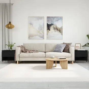 Konferenční stolek Nábytek XL Konferenční stolky 2 ks černé 50 x 46 x 50 cm kompozitní dřevo 830895