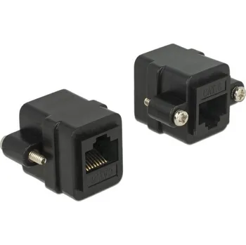 Elektrická zásuvka Delock RJ45 síťový adaptér [1x RJ45 zásuvka - 1x RJ45 zásuvka] černá