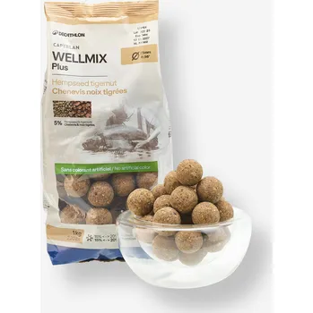 Boilies CAPERLAN Boilies na kaprařinu Wellmix Plus 25 mm 1 kg Konopné semínko / tygří ořech