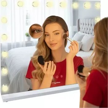 Zrcadlo Kosmetické zrcadlo s LED osvětlením 80 × 62 cm