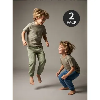 Chlapecké kalhoty Sinsay - Kalhoty 2 pack - olivová - 007FT-81X - 007FT-81X-98