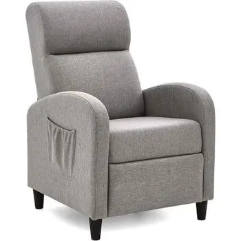 Křeslo Relaxační křeslo Tom Atlantic s funkcí polohování, včetně boční kapsy, šedé - A Atlantic Home Collection