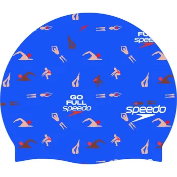 Plavecká čepice Speedo Slogan Printed Cap Swimmers Modrá