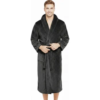 Pánský župan PÁNSKÝ ŽUPAN tmavěšedý N-feel MY5800