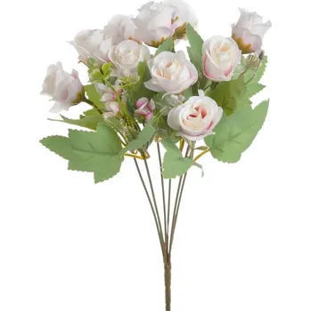 umělá květina Kytice mini růžiček - krémově růžová