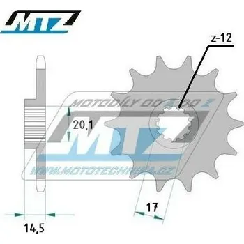Kolečko řetězové (pastorek) 95-TM125NO-14zubů MTZ - TM MX125 + EN125 / 00-12 95-TM125NO-14